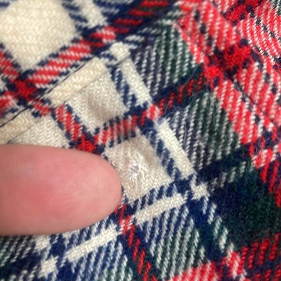 Vintage 70's Pendleton Tartan Red 100% Wool Maxi Skirt Women's 16 - Picture 11 of 14